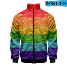 Laden Sie das Bild in den Galerie-Viewer, LGBTQI+ Rainbow Fashion Zip-Up Hoodies