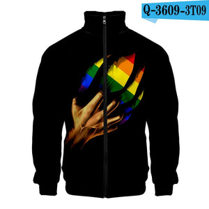 LGBTQI+ Rainbow Fashion Zip-Up Hoodies