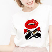 Carica l&#39;immagine nel visualizzatore di Gallery, Ladies Love Of Lipstick Printed T-shirt