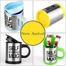 Charger l&#39;image dans la galerie, 400ml Automatic Self Stirring Stainless Steel Coffee Mugs