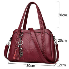 Laden Sie das Bild in den Galerie-Viewer, Ladies Beautiful Leather Multi-Pocket Shoulder Handbags