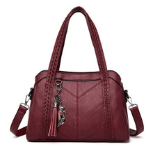 Laden Sie das Bild in den Galerie-Viewer, Ladies Beautiful Leather Multi-Pocket Shoulder Handbags