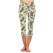 Charger l&#39;image dans la galerie, Ladies 3D American Flags &amp; Designs Printed Capri Leggings