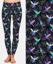 Load image into Gallery viewer, Gorgeous Flying Hummingbirds Printed Leggings