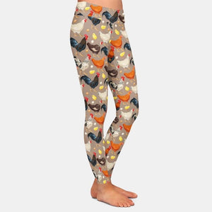 Ladies 3D Chicken Printed Soft Leggings