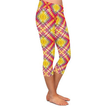 Charger l&#39;image dans la galerie, Ladies Sunburst Tie-Dye Capri Leggings