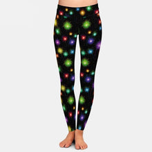 Laden Sie das Bild in den Galerie-Viewer, Ladies Colourful Fireworks Design Printed Leggings