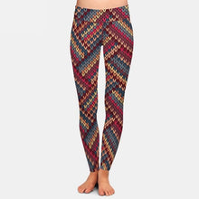 Cargar imagen en el visor de la galería, Ladies Beautiful Knitted Print Fashion Leggings