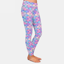 Laden Sie das Bild in den Galerie-Viewer, Ladies Beautiful 3D Fish Scales Printed Leggings