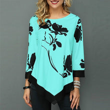 Load image into Gallery viewer, Womens Printed O-Neck Tunic Blouses