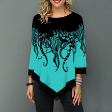 Load image into Gallery viewer, Womens Printed O-Neck Tunic Blouses
