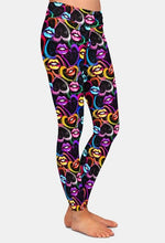 Load image into Gallery viewer, Ladies Sexy Coloured Lips Printed Leggings