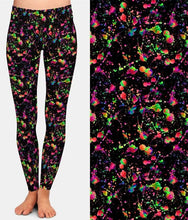 Load image into Gallery viewer, Ladies Fashion 3D Watercolour Splatter Pattern Leggings