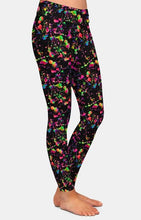 Laden Sie das Bild in den Galerie-Viewer, Ladies Fashion 3D Watercolour Splatter Pattern Leggings