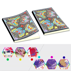 5D DIY Diamond Painting Notebooks - Assorted Designs