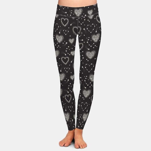 Ladies Heart Shape Constellations Printed Leggings