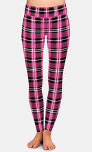 Cargar imagen en el visor de la galería, Ladies Assorted Plaid Printed Leggings