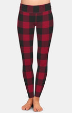 Cargar imagen en el visor de la galería, Ladies Assorted Plaid Printed Leggings