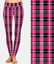 Cargar imagen en el visor de la galería, Ladies Assorted Plaid Printed Leggings