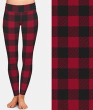 Carica l&#39;immagine nel visualizzatore di Gallery, Ladies Assorted Plaid Printed Leggings