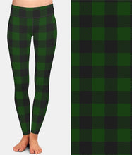 Cargar imagen en el visor de la galería, Ladies Assorted Plaid Printed Leggings