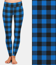 Cargar imagen en el visor de la galería, Ladies Assorted Plaid Printed Leggings