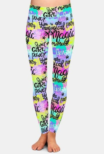 Ladies New Fashion Style Graffiti Printed Leggings