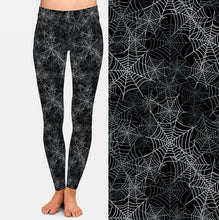 Laden Sie das Bild in den Galerie-Viewer, Ladies 3D Spider Webs Printed Leggings