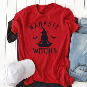 100% Pure Cotton NAMASTE WITCHES Printed T-Shirt