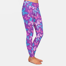 Cargar imagen en el visor de la galería, Ladies Beautiful Butterflies Digital Printed Leggings