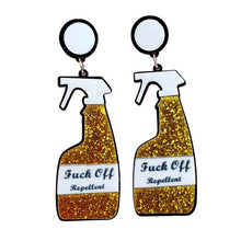 Cargar imagen en el visor de la galería, Glitter Repellent Spray &amp; Champagne Bottle Drop Earrings