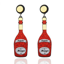 Cargar imagen en el visor de la galería, Glitter Repellent Spray &amp; Champagne Bottle Drop Earrings