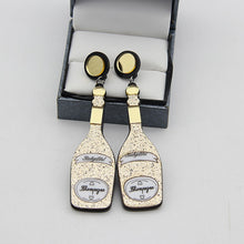 Load image into Gallery viewer, Glitter Repellent Spray &amp; Champagne Bottle Drop Earrings