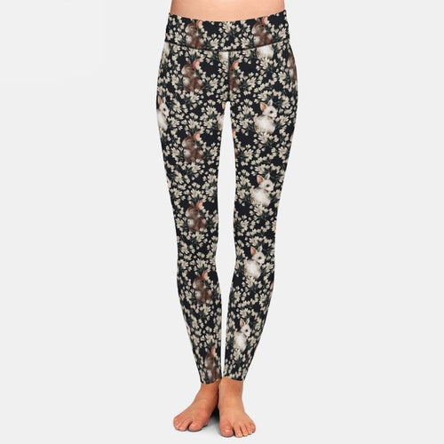 Ladies Cute Bunnies Printed Leggings