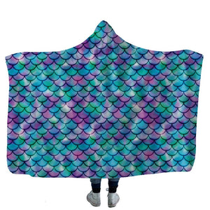 Mermaid Scale 3D Printed Sherpa Fleece Blanket