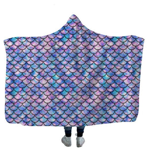 Mermaid Scale 3D Printed Sherpa Fleece Blanket