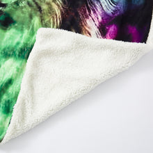 Laden Sie das Bild in den Galerie-Viewer, Mermaid Scales 1 Piece Blanket With Sleeves - Sherpa Fleece Microfiber Warm