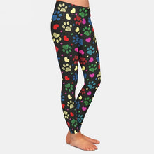 Laden Sie das Bild in den Galerie-Viewer, Ladies Fashion Assorted Paw Print Patterned Leggings