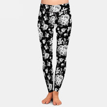 Load image into Gallery viewer, Ladies Gorgeous White Roses Printed Leggings