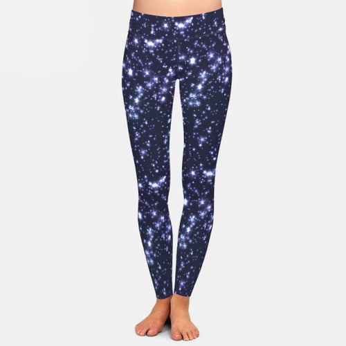 Ladies 3D Stars In The Galaxy Digital Printed Leggings