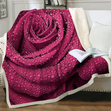 Carica l&#39;immagine nel visualizzatore di Gallery, Gorgeous Colourful Roses Sherpa 3D Throw Blankets