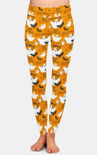 Load image into Gallery viewer, Ladies Assorted Fashion Halloween Witch Bat Ghost Printed Leggings