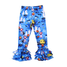 Load image into Gallery viewer, Girls Halloween Boutique Milk Silk Ruffle Pants