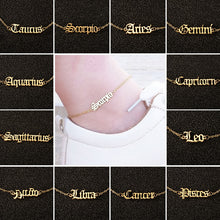 Load image into Gallery viewer, Gorgeous Zodiac Sign Ankle Bracelets - Stainless Steel - 12 Constellations