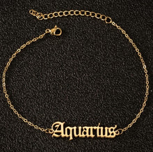Cargar imagen en el visor de la galería, Gorgeous Zodiac Sign Ankle Bracelets - Stainless Steel - 12 Constellations