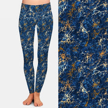 Load image into Gallery viewer, Ladies 3D Textured Marble Pattern Digital Printed Leggings