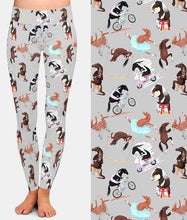 Laden Sie das Bild in den Galerie-Viewer, Ladies Fashion Cartoon Funny Horses Printed Leggings
