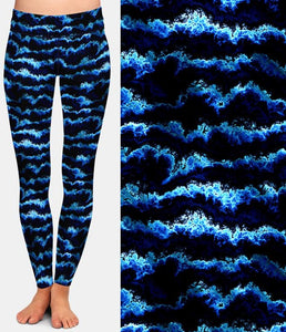 Ladies Gorgeous Waves Printed Leggings