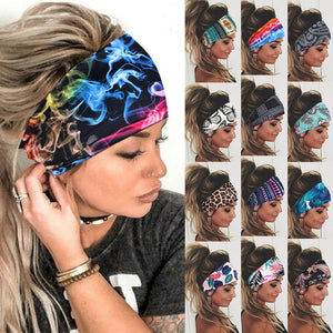Printed Sports Wide Turban/Headband/Hair Wrap (list 2)