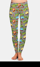 Carica l&#39;immagine nel visualizzatore di Gallery, Womens Cute 3D Caravan/Camping Printed Leggings